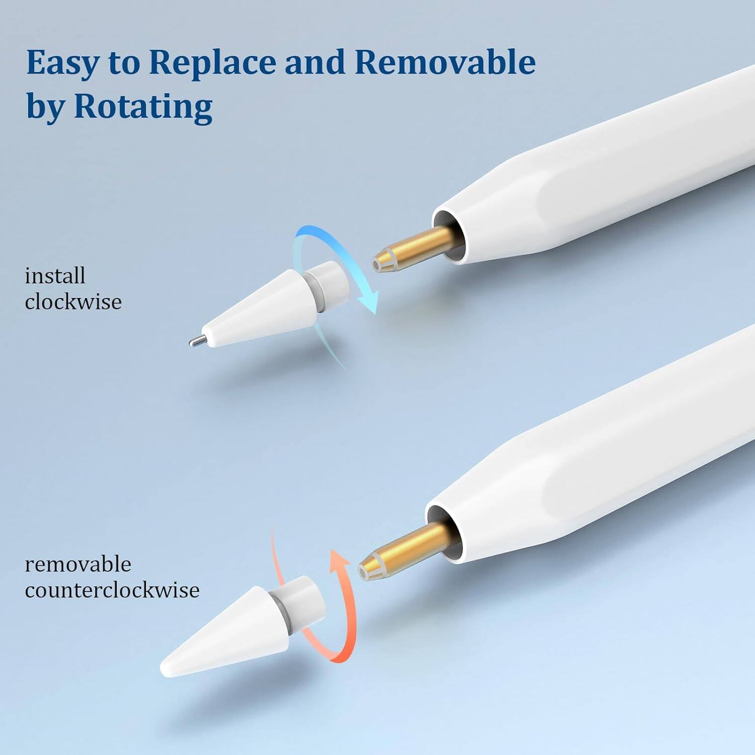 Easy to Replace and Removable by Rotating

install clockwise

removable counterclockwise