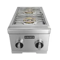 Coyote - Built-In Double NG Side Burner - Stainless Steel - Front_Zoom