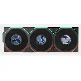 Lian Li - UNI FAN TL LCD Flex 120mm Normal Blade (NOT Reverse) ARGB Fan, 3 Pack, Controller Not Included, (12TLLCD1F3B) - Black