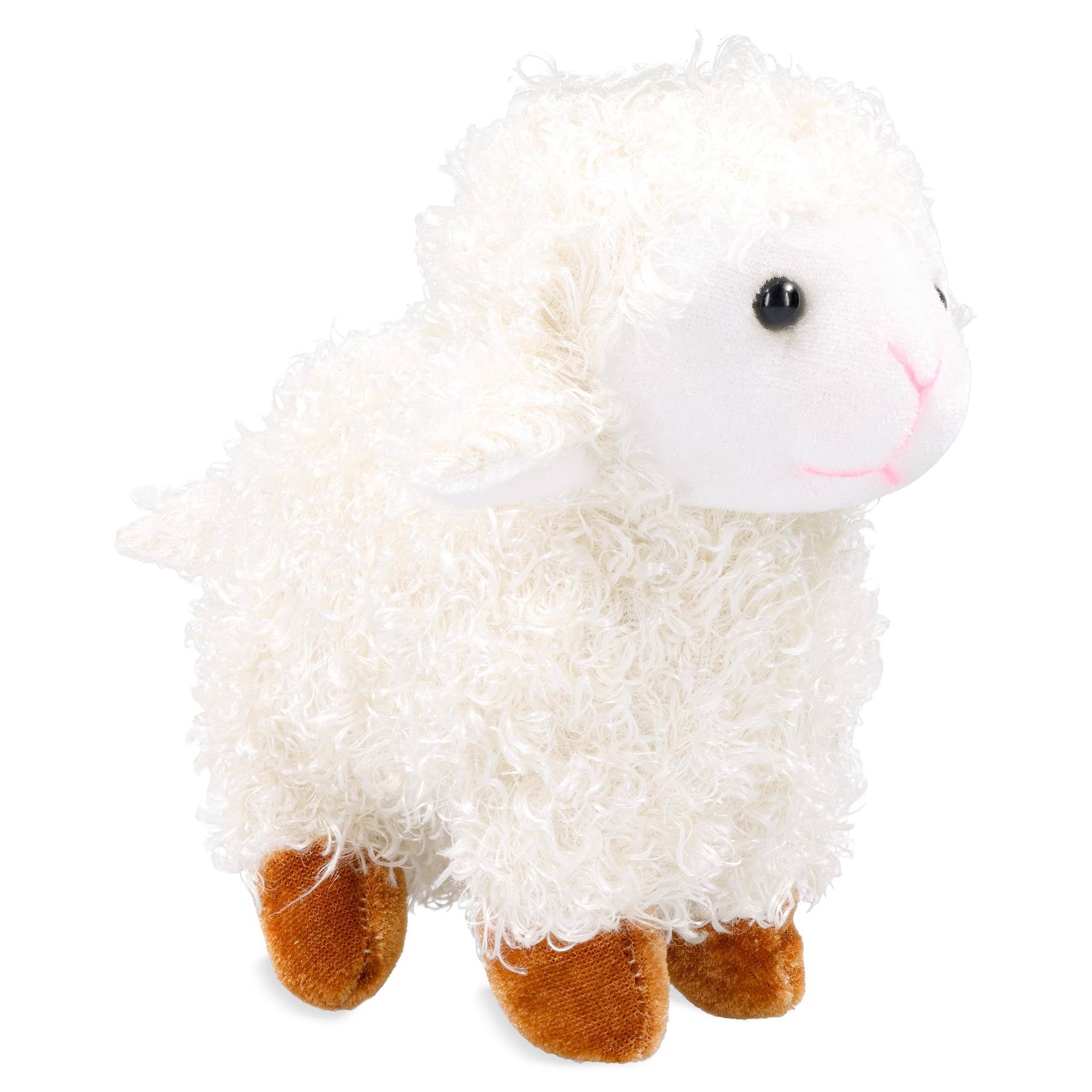 Alt View 2. Hunson - Farm Animals 6 Inch Plush | Sheep - White.