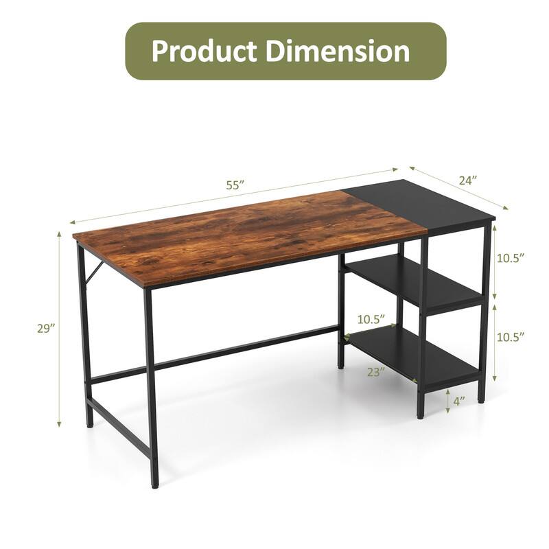 Product Dimension: 55" x 24" x 29" x 10.5" x 10.5" x 23" x 4"