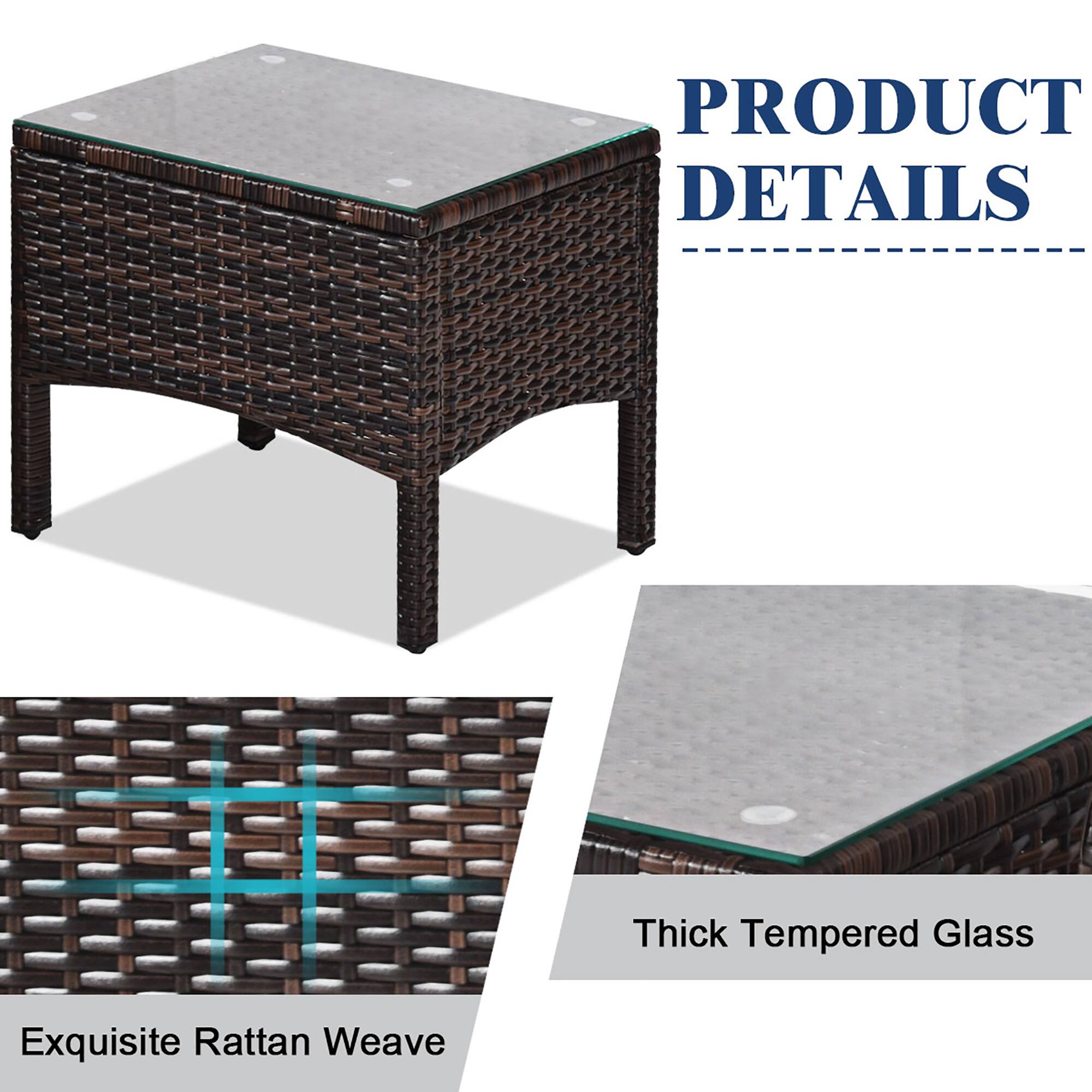 Product Details: Thick Tempered Glass, Exquisite Rattan Weave