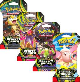 Pokémon - Pokemon TCG: Mega Evolution Perfect Order Sleeved Booster Pack Lot - 8 Packs