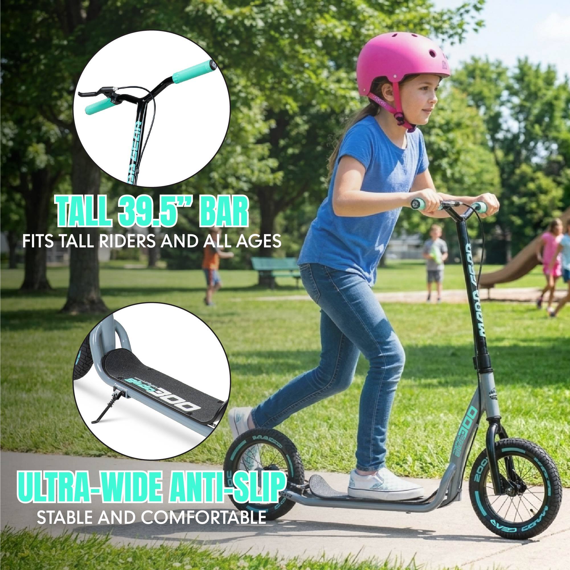 TALL 39.5" BAR FITS TALL RIDERS AND ALL AGES

ULTRA-WIDE ANTI-SLIP STABLE AND COMFORTABLE