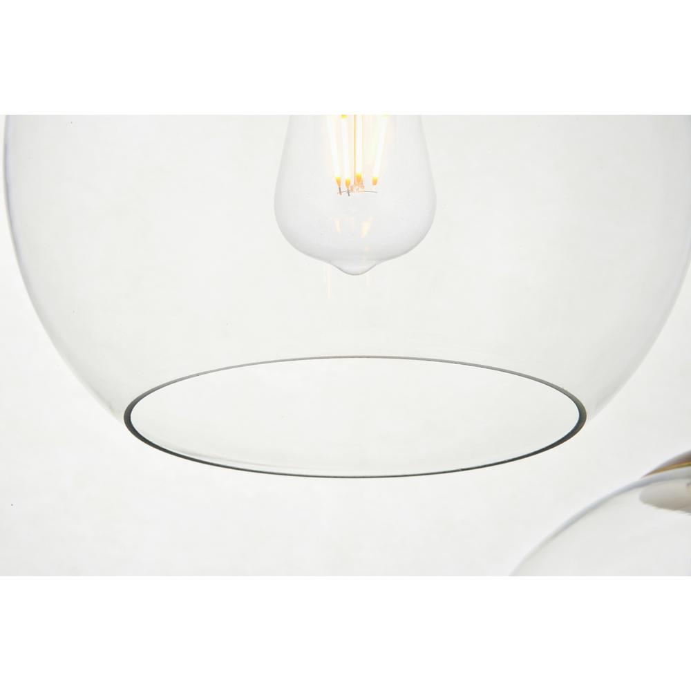 Left. Living District - Baxter 7 Lights Brass Pendant With Clear Glass - Brass And Clear.