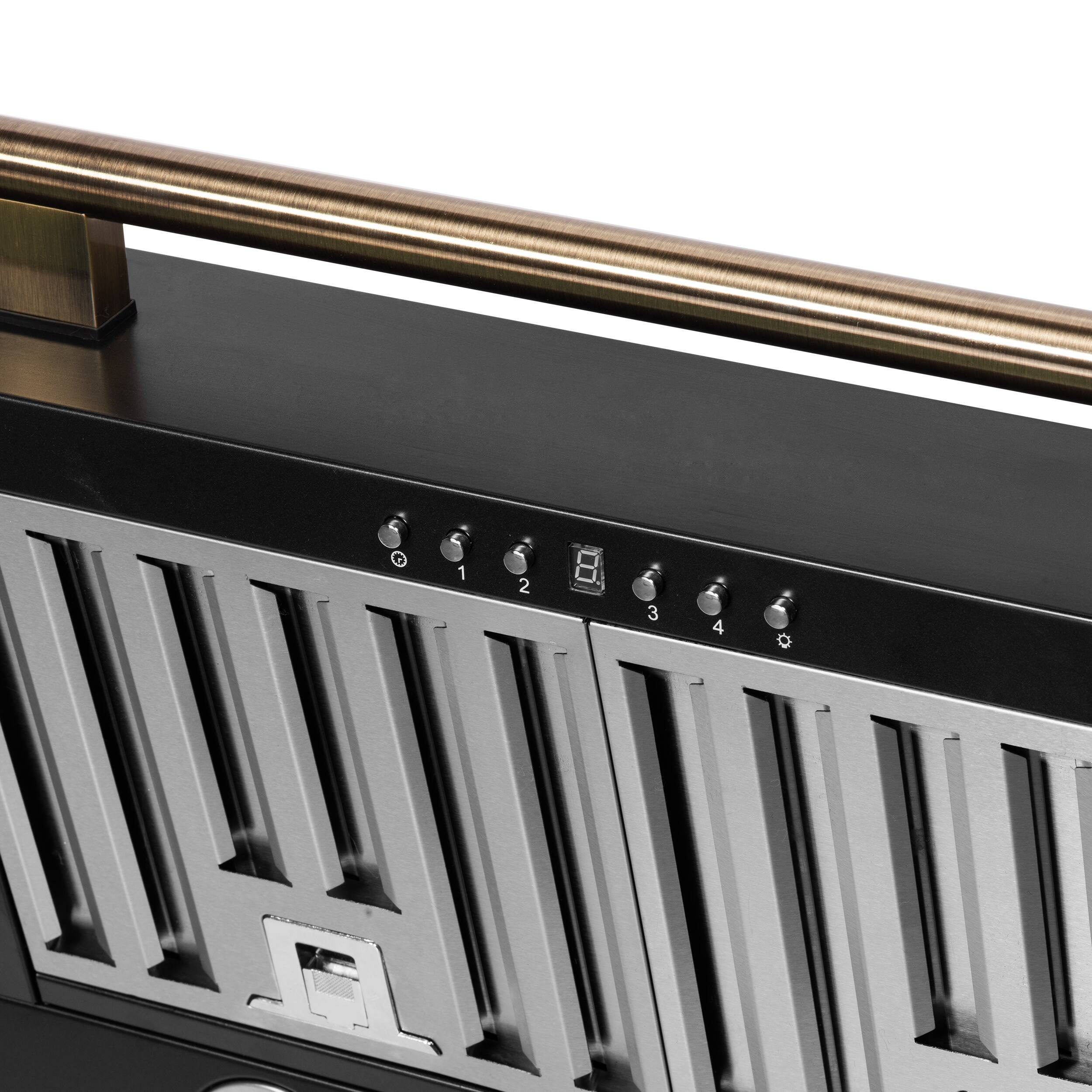 Alt View 5. Forno Appliances - Aria 30 in. Convertible Wall-Mounted Range Hood - Black.