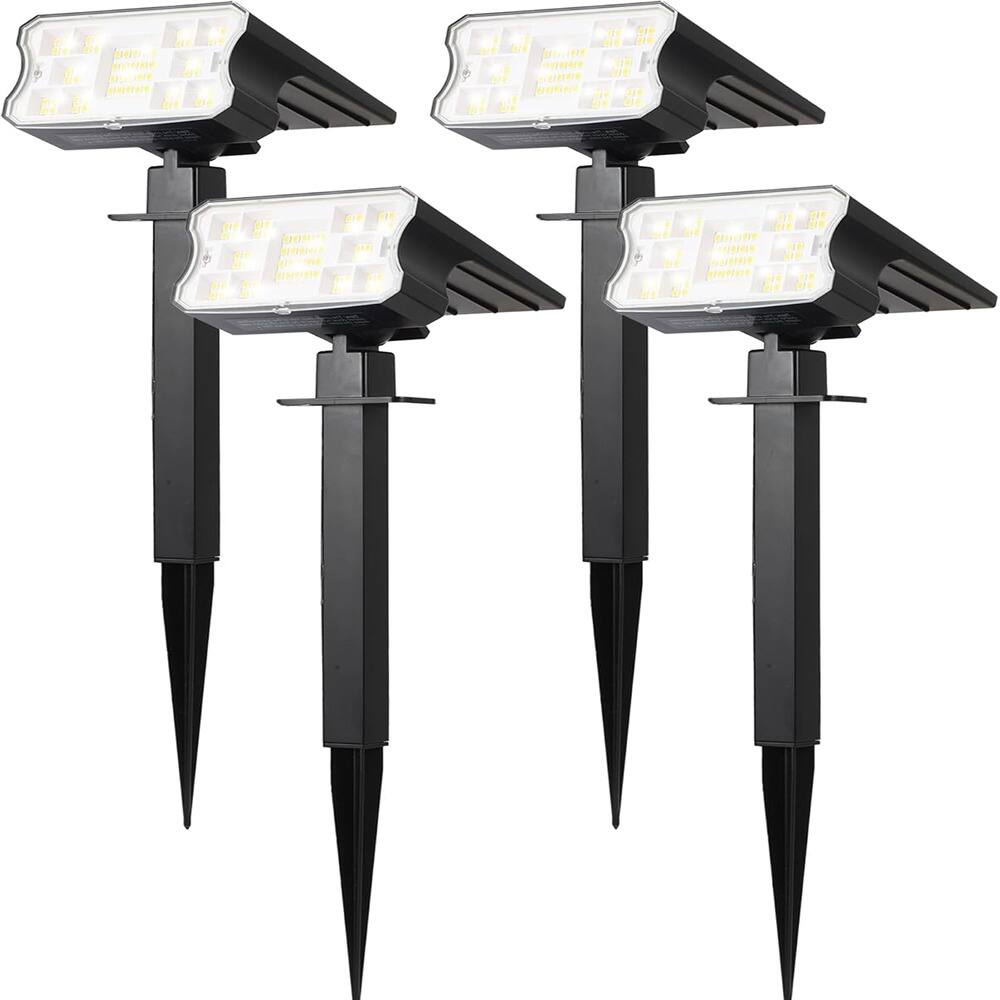 Front. RTMB - Outdoor Waterproof IP67 Solar Spot Lights with 60 LEDs, 3 Lighting Modes - Cool White.