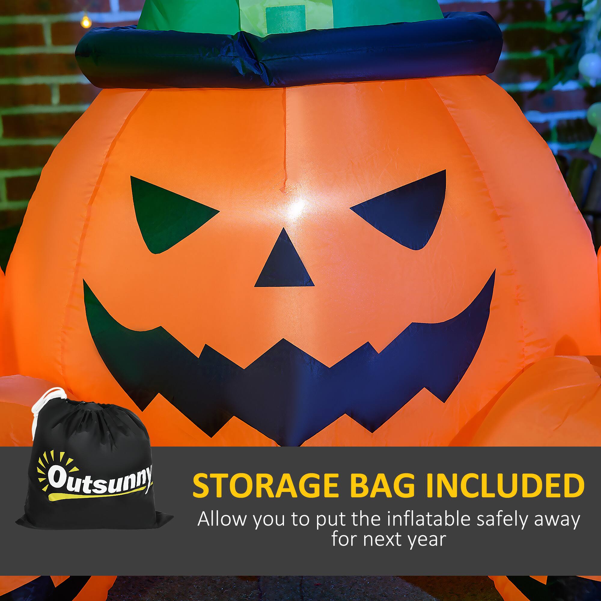 Outsunny STORAGE BAG INCLUDED allows you to put the inflatable safely away for next year.