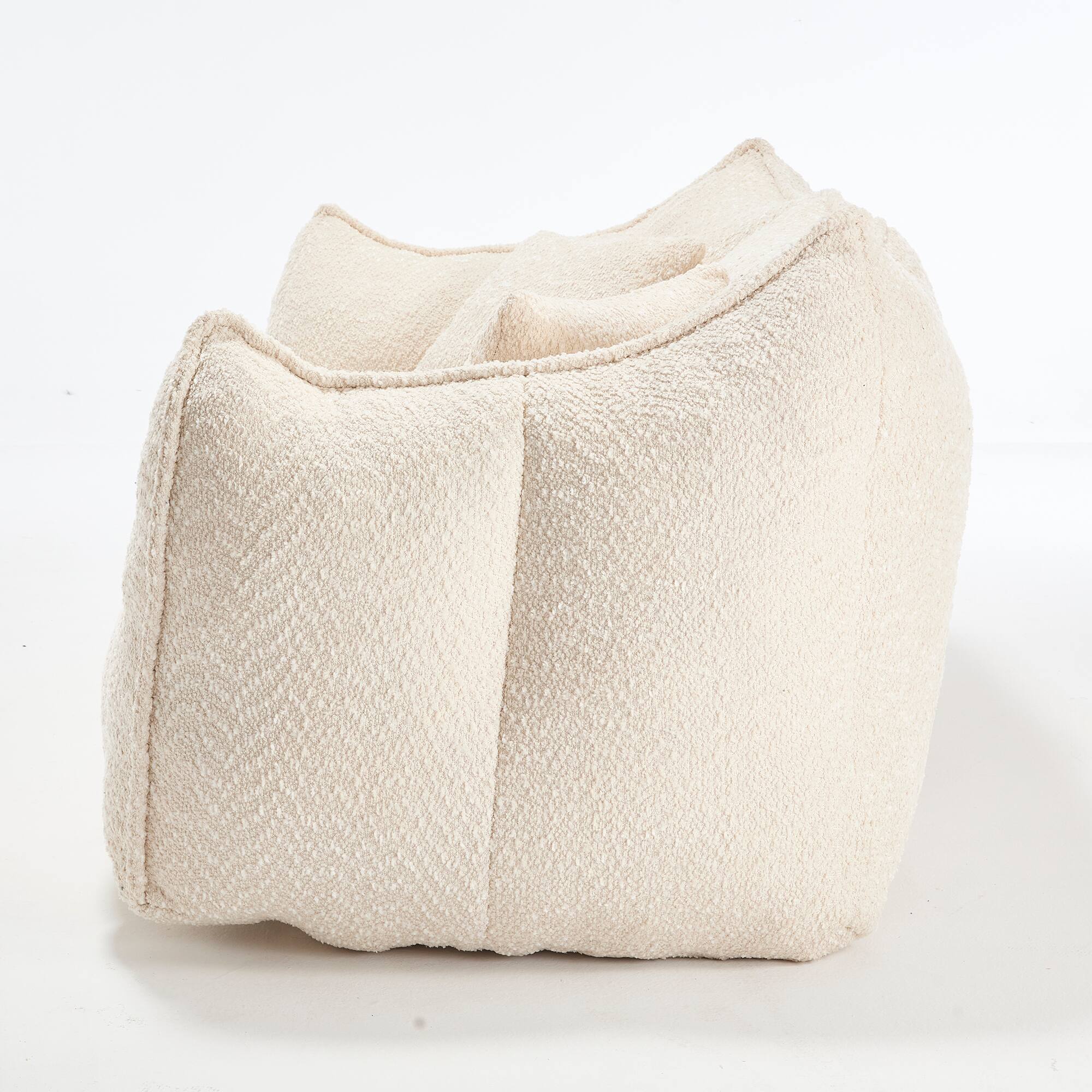 Alt View 10. GOODSILO - Large Square Beanbag Chair with High Resilience Foam Core for Two Person Lounging and Relaxation - Beige.