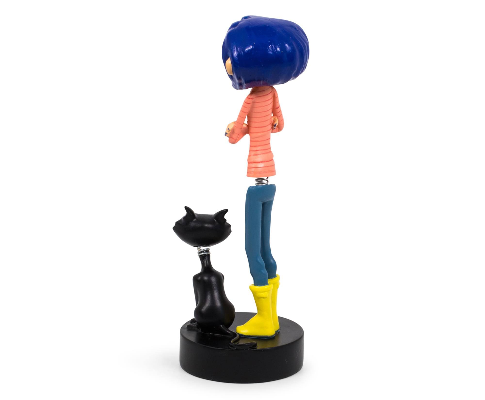 Alt View 1. Surreal Entertainment - Coraline with Cat PVC Bobble Figure | 6.5 Inches Tall - Blue.