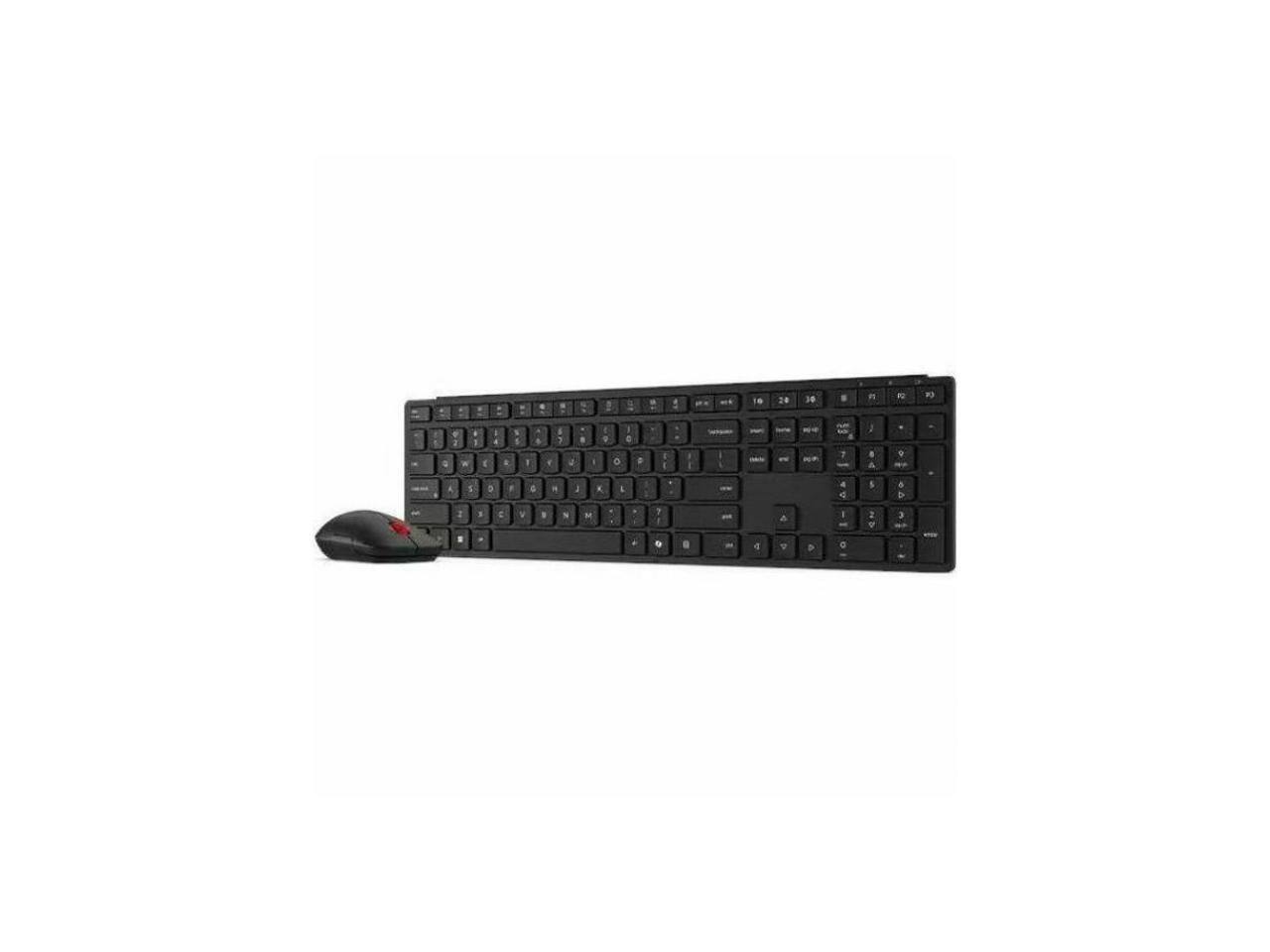 Alt View 5. Lenovo - Lenovo Wireless Multi-Mode Pro Combo Keyboard and Mouse 6000 US English - USB Type A Wireless Bluetooth/RF 2.40 GHz - Black.
