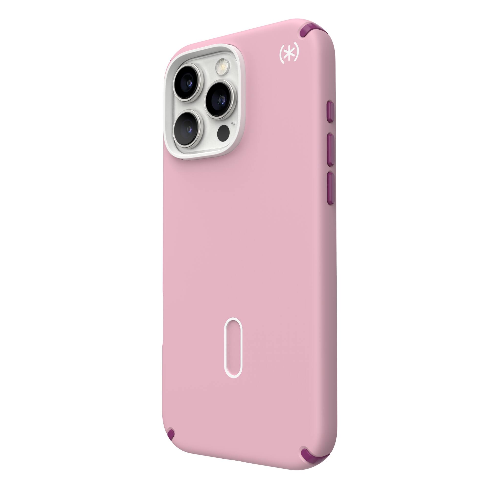 Angle. Speck - Presidio2 Pro ClickLock Case with MagSafe for Apple iPhone 16 Pro Max - Wednesday Pink.
