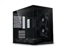 Front. Lian Li - LIAN LI O11D MINI V2 Flow | Compact ATX Mid-Tower Case | Panoramic View | 5 x 120mm Fans | Cable Management (O11DMIV2FX) - Black.
