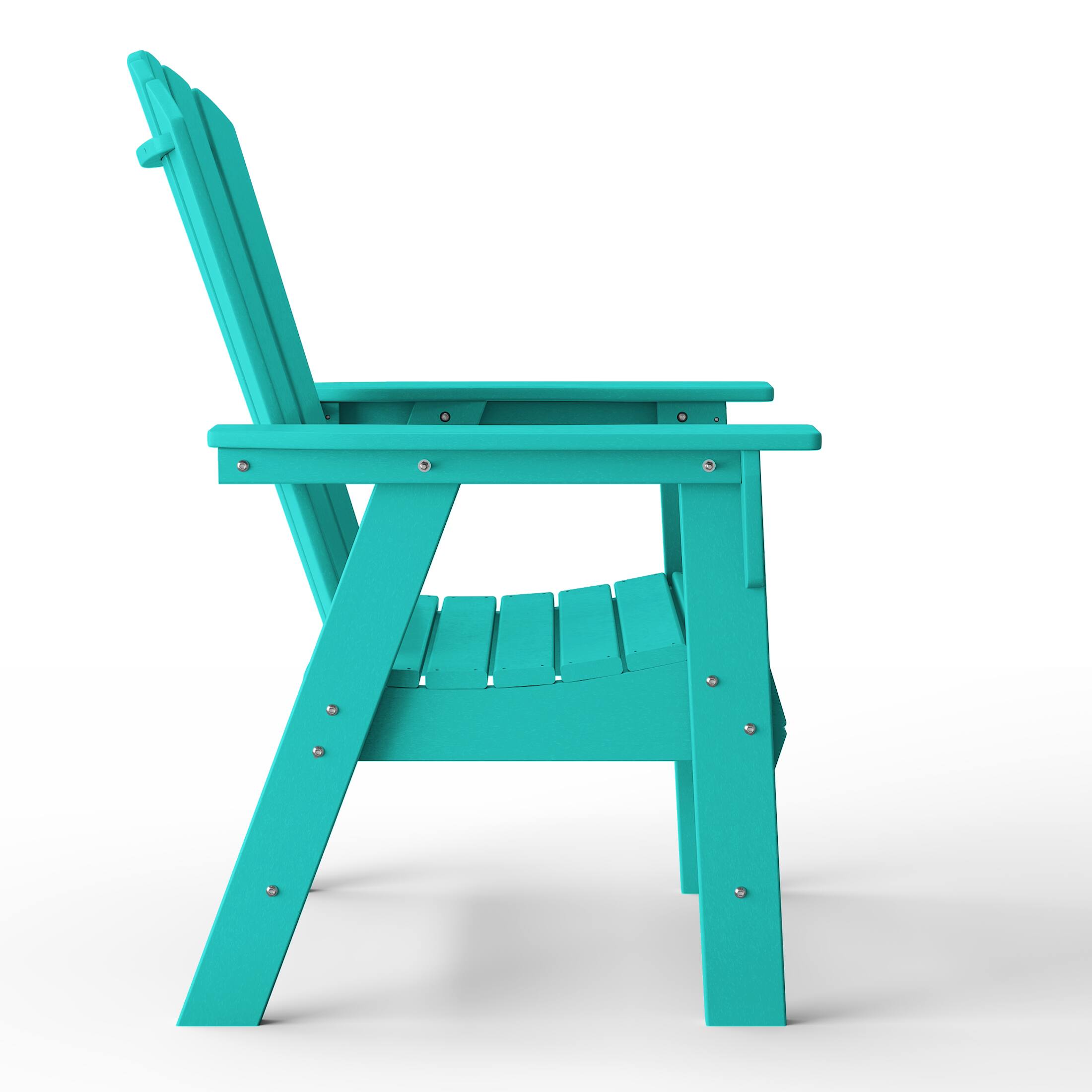 Left. WestinTrends - WestinTrends Dylan Outdoor Patio Shell-back Adirondack Dining Chair Weather Resistant - Turquoise.
