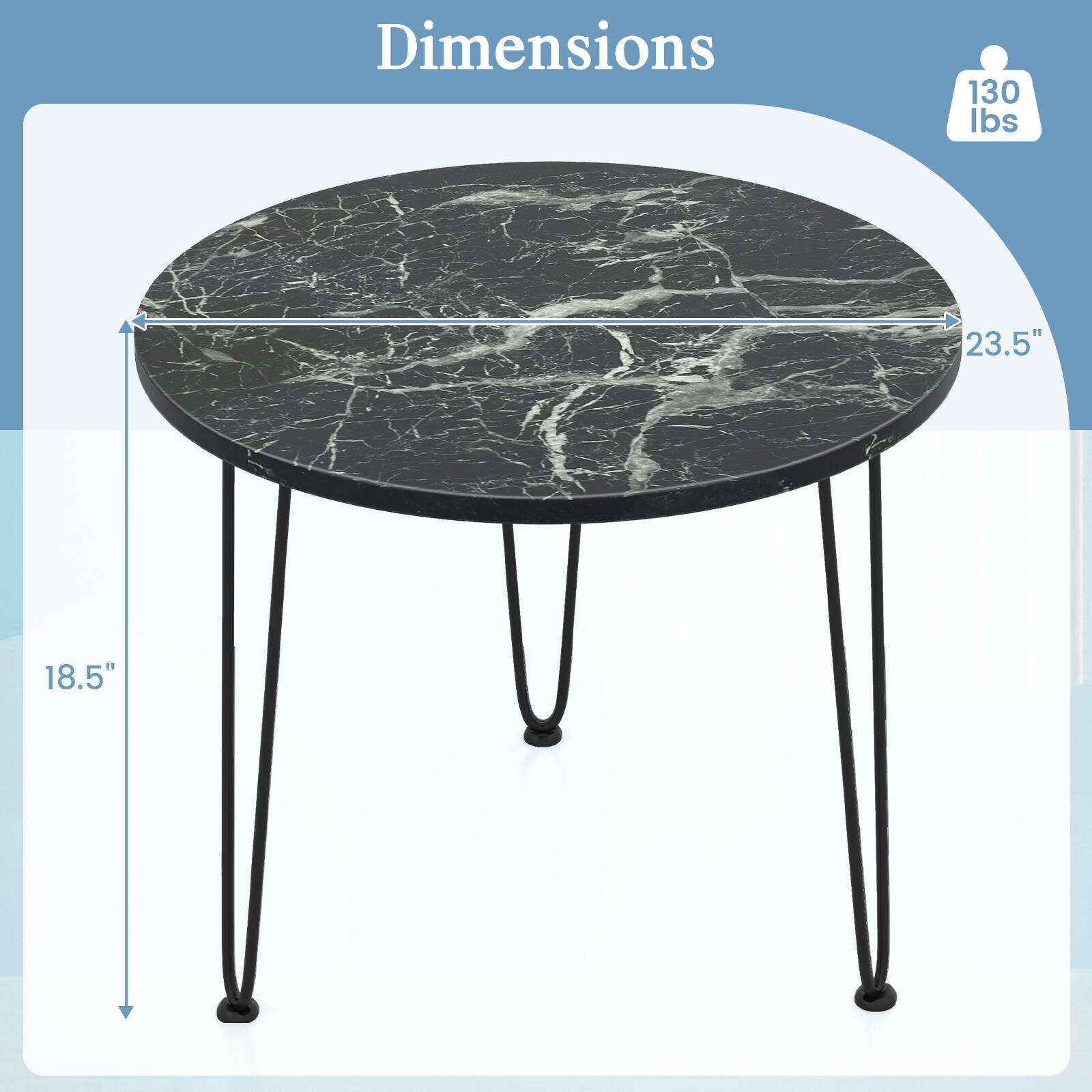 Dimensions: 18.5" x 23.5" | Weight: 130 lbs