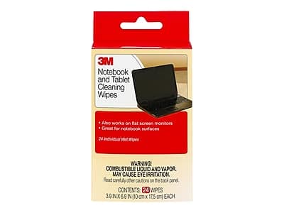3M - 3M™ Cleaner Notebook Screen Cleaning Wipes, 24 Individual Packs (CL630)