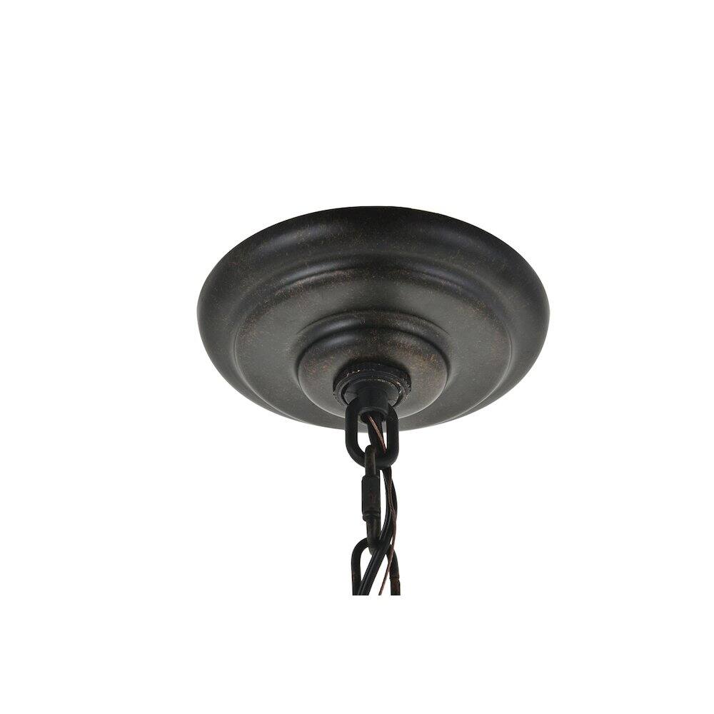 Left. Living District - Octavia 1 Light Brass And Dark Brown Pendant - Brass And Dark Brown.