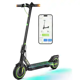 Isinwheel - S9 Pro Pneumatic Electric Scooter(350W Motor,19MPH Top speed,19Miles Range) - Black