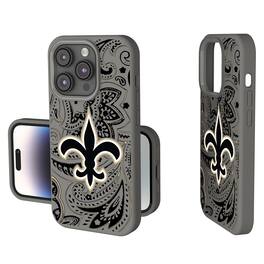 Keyscaper - NFL - New Orleans Saints Paisley iPhone Soft Touch Case - 15 - Gray