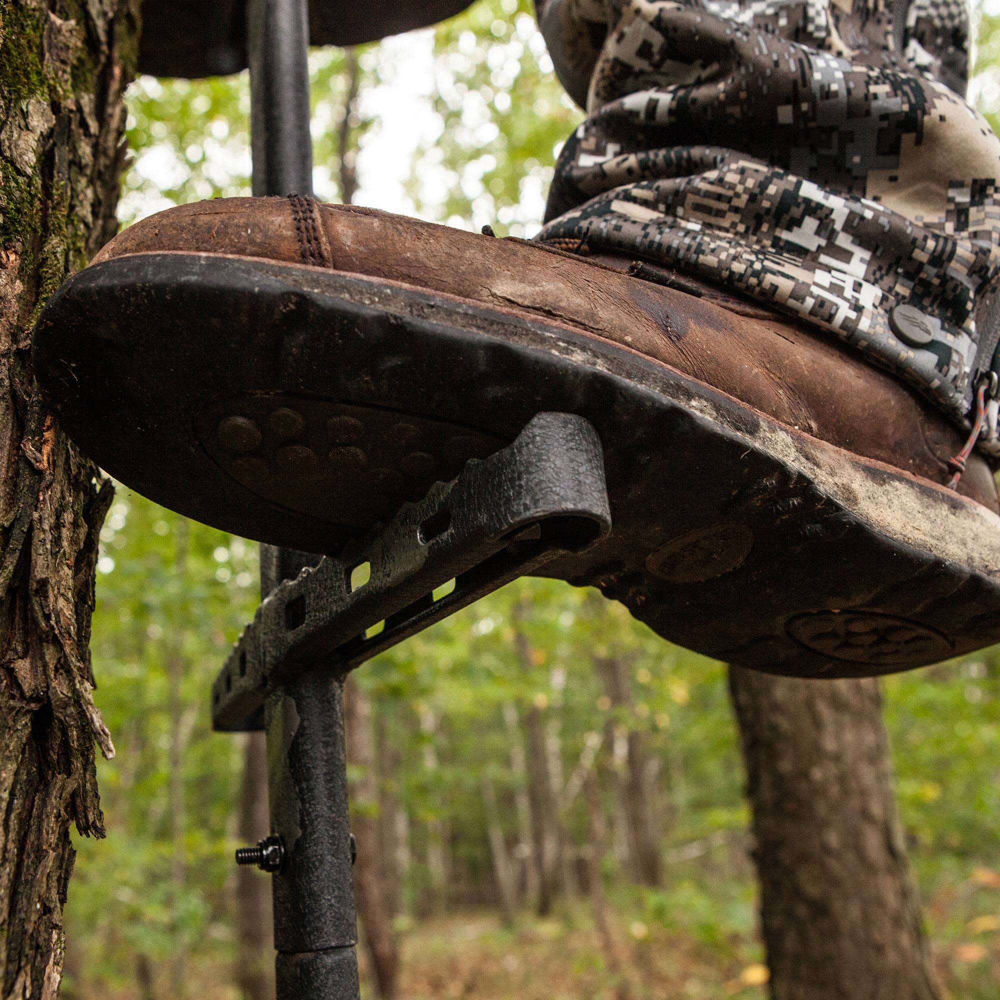 Alt View 6. Hawk - Hawk Traction 20 Feet Stacking Mud Stick with Dual Sided Non Slip Steps - Black.