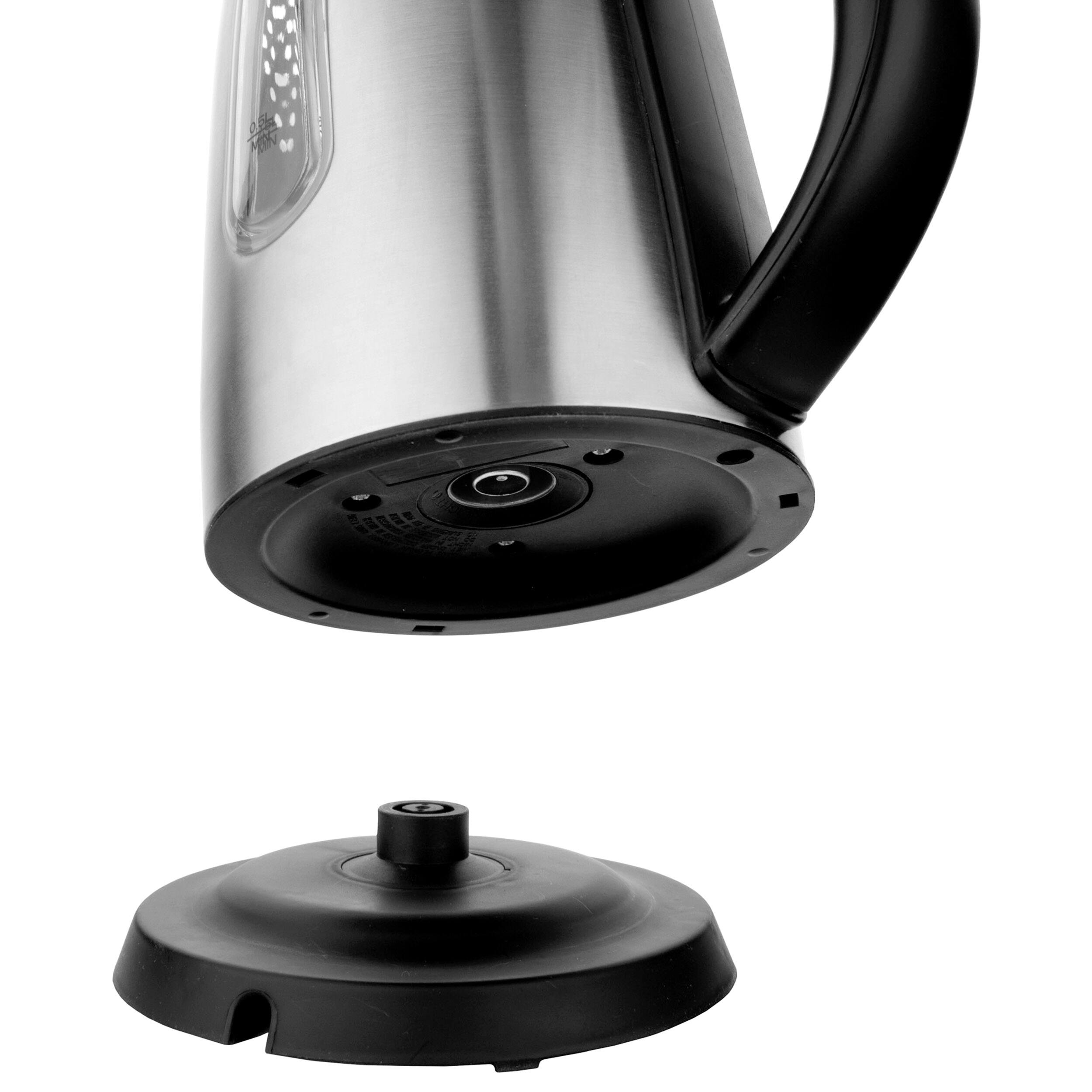 Alt View 2. Brentwood - Brentwood 1 Liter Stainless Steel Cordless Electric Kettle - Silver.