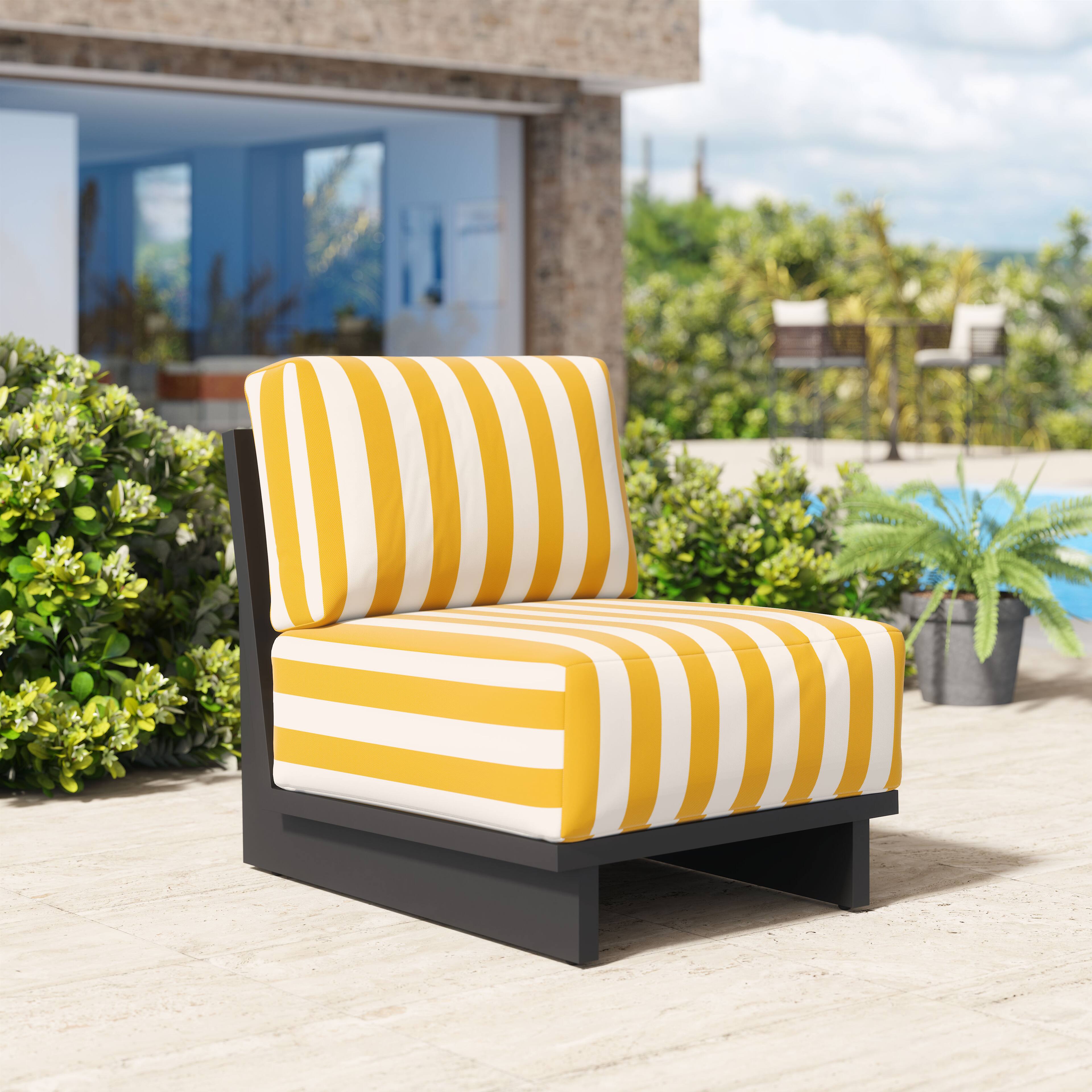 Angle. Hivvago - Shoreline Accent Chair Yellow - Yellow.