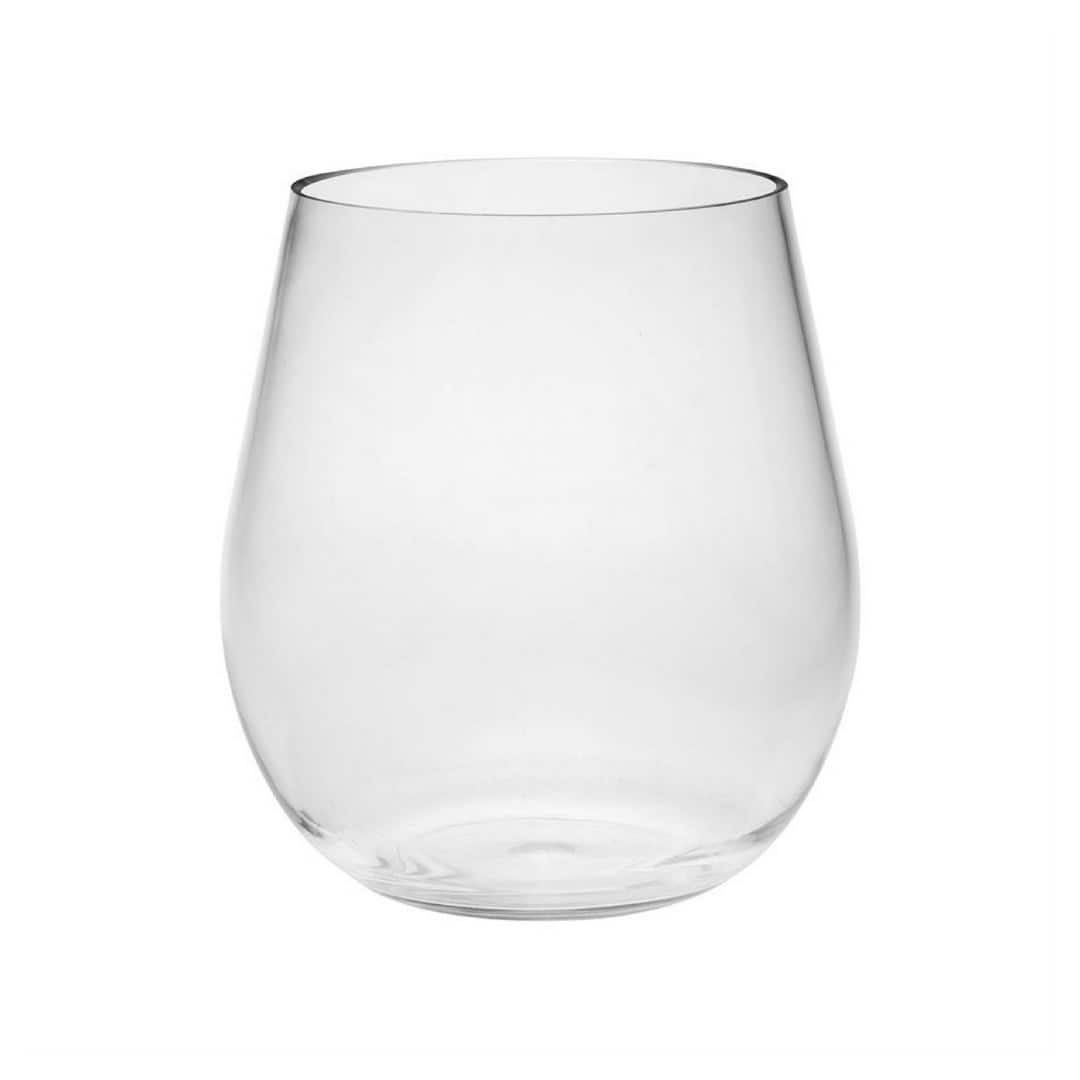 APRILSOUL - Tritan Glasses Drinking Set of 4 DOF Plastic BPA Free Cocktail Glasses Drinkware Water Tumblers - White