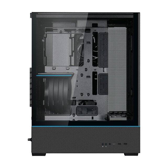 Back. Lian Li - SUP01X.US SUP 01-45L Stand-Up platform case Pre-installed 3x 120mm fans Dual ARGB strips Supports 360mm/280mm AIO - Black.