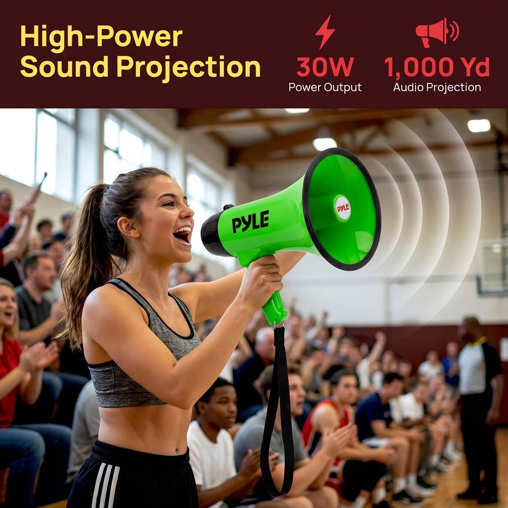 High-Power Sound Projection  
30W Power Output  
1,000 Yd Audio Projection  
PYLE