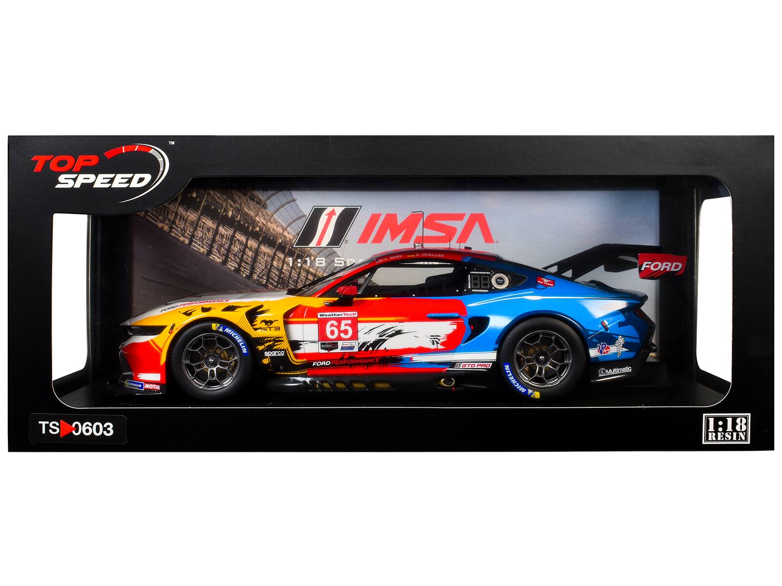 1:18 TOP SPEED IMSA FORD - 0603 WeatherTech 65 MICHELIN FORD PERFORMANCE 1:18 RESIN