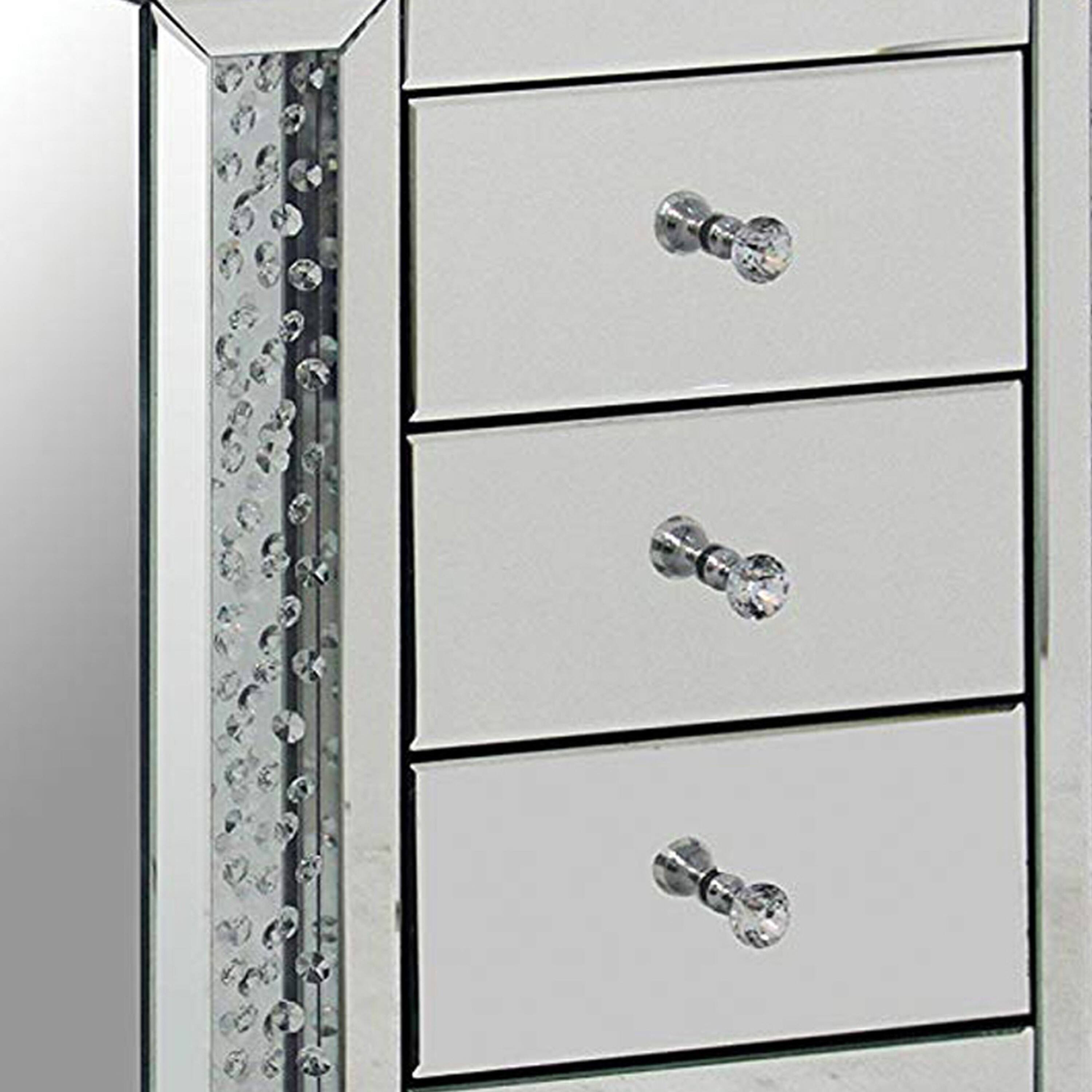 Alt View 2. Manhattan Lane - Nysa End Table, Mirrored - Mirrored.
