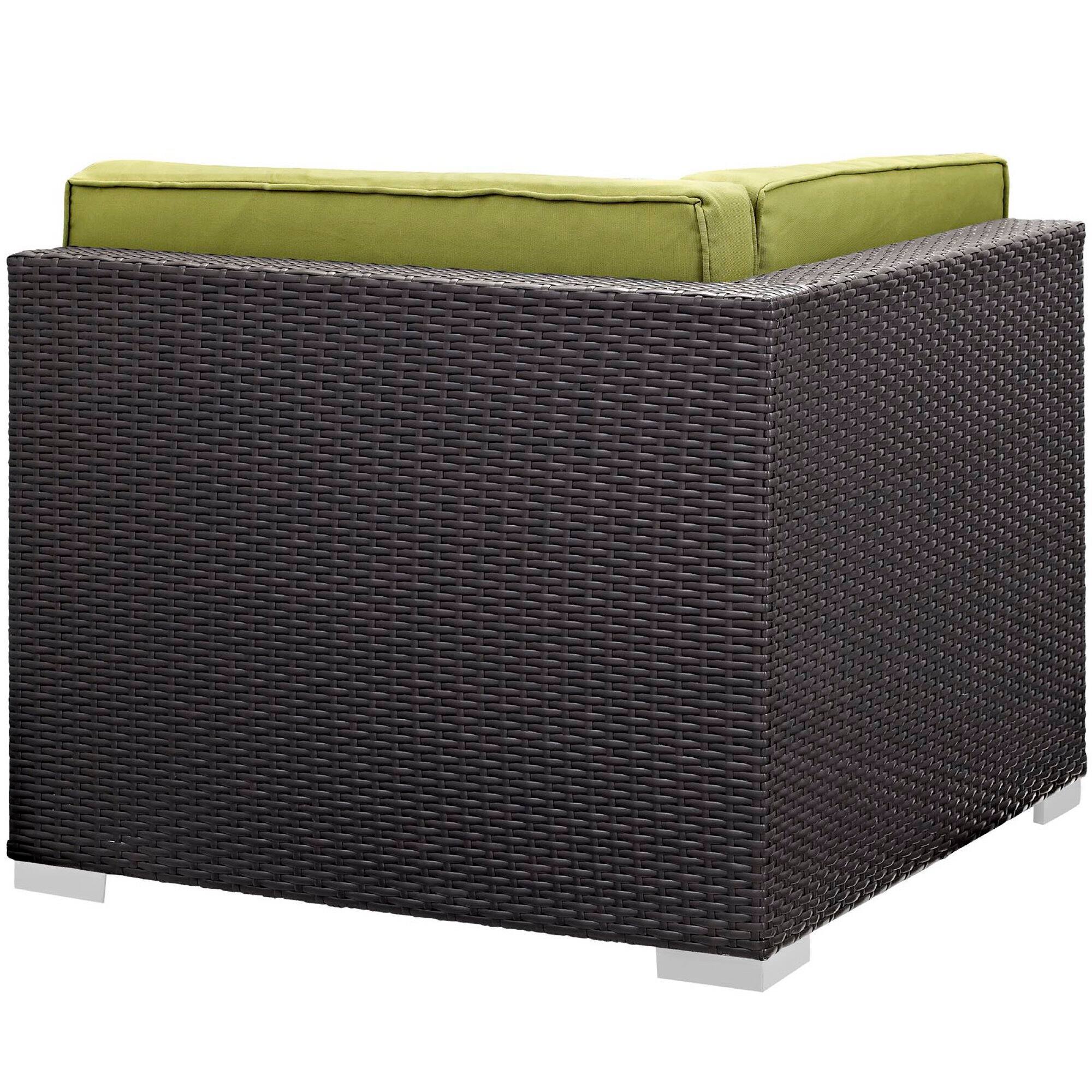 Left. Modway - Gather Corner and Middle Outdoor Patio Sectional Set by Modway - Espresso Peridot.