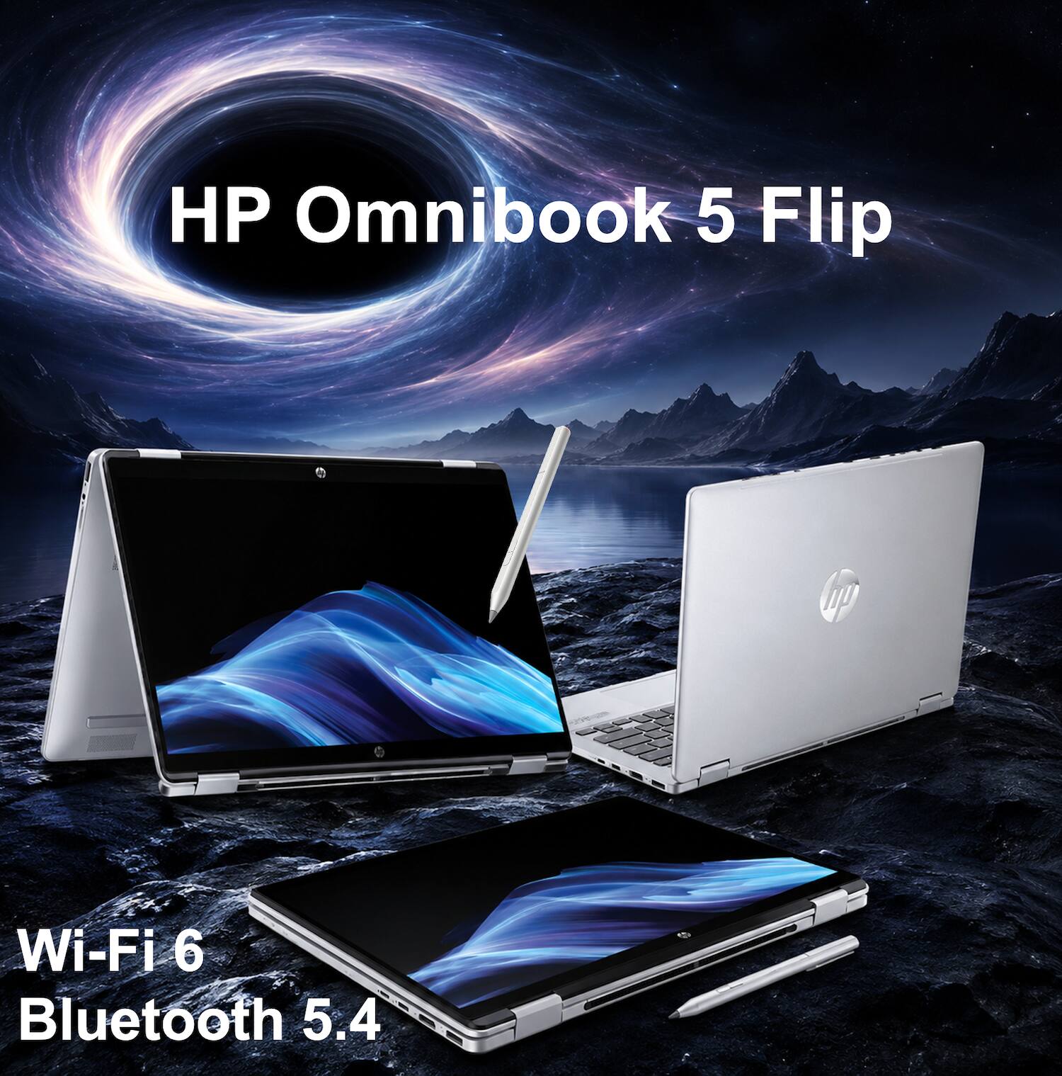 HP Omnibook 5 Flip  
Wi-Fi 6  
Bluetooth 5.4