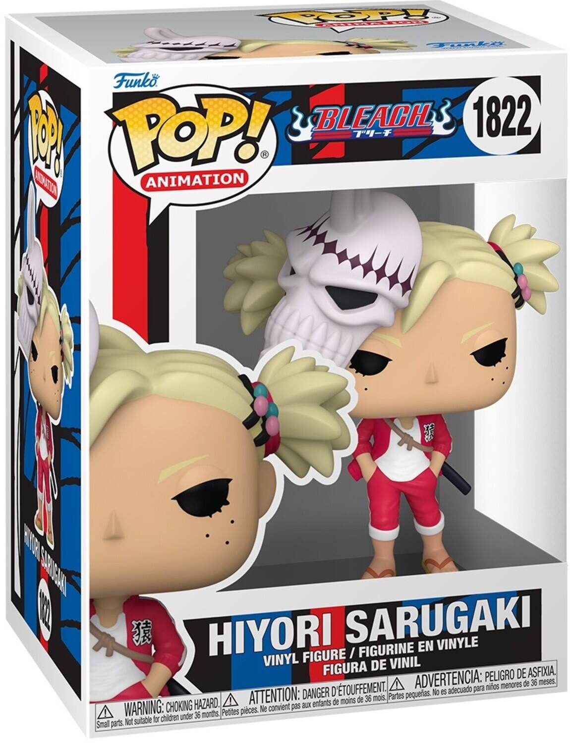TOOPY FL  Fli Funko M POP! BLEACH  1822  ANIMATION  BE SARSAN  SARUGAKI HIYORI FIGURE / FIGURINE FIGURE I FIGURINE EN VINYLE VINYL DE VINIL FIGURA PELIGRO DE ASFIXIA. TOUFFEMENT. ADVERTENCIA: para mios menores de 36 meses. DANGER D pequerias. No es adecuado HAZARD. ATTENTION: aux enfants de moins de 36 mois. Partes WARNING: CHOKING Pettes pices. Ne convient pas for children under 36 months Small parts. Not suitable