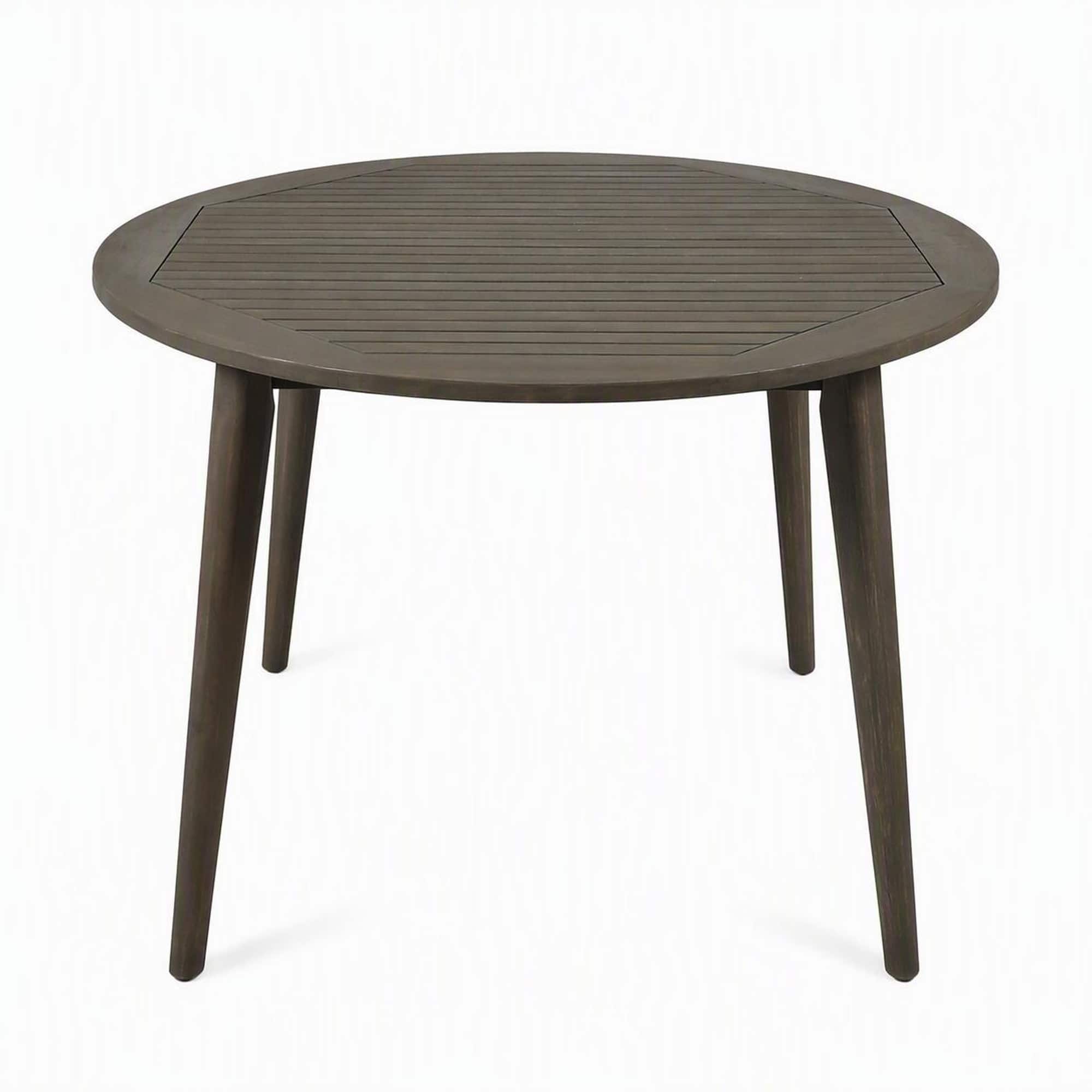 "RYHNUYNE - 47.25"" Wood Outdoor Dining Table,Square Patio Table with Straight Leg Base, Outdoor Backyard Furniture - Gray" price history on PriceWatchPro