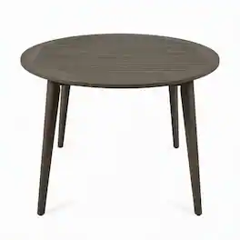 RYHNUYNE - 47.25" Wood Outdoor Dining Table,Square Patio Table with Straight Leg Base, Outdoor Backyard Furniture - Gray