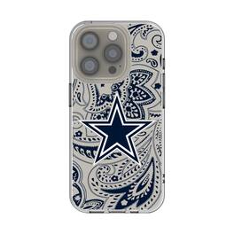 Keyscaper - NFL - Dallas Cowboys iPhone Clear Paisley Design Case - 14 - Multicolor