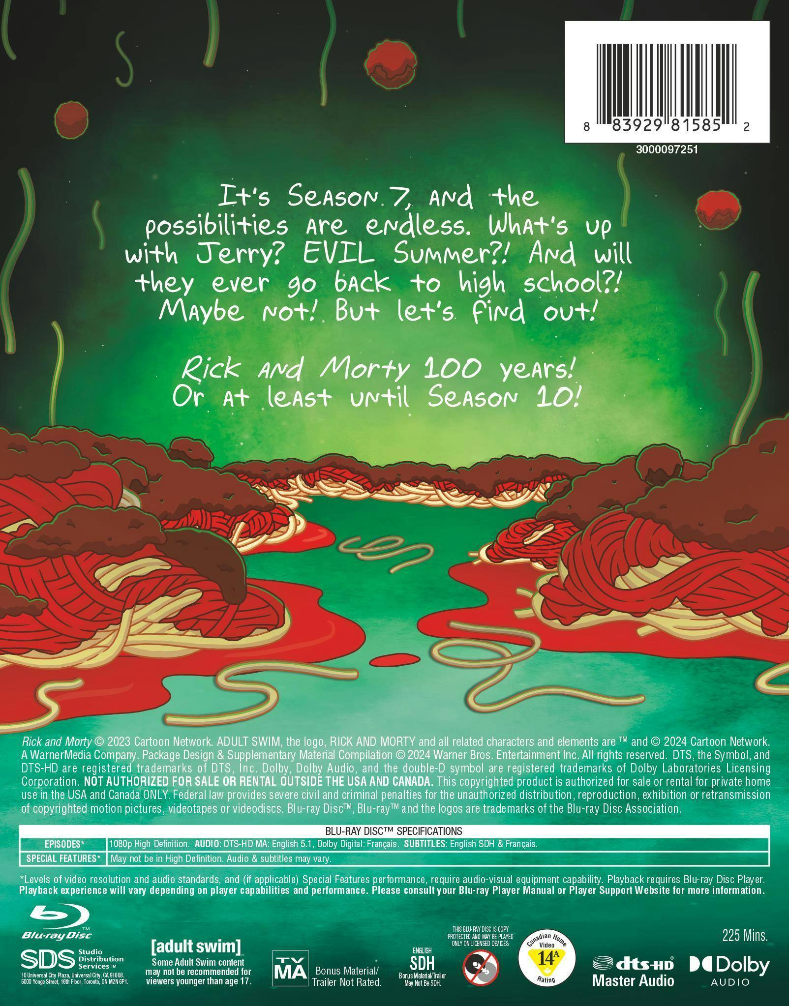 Back. Rick and Morty: Season 7 [Blu-ray].