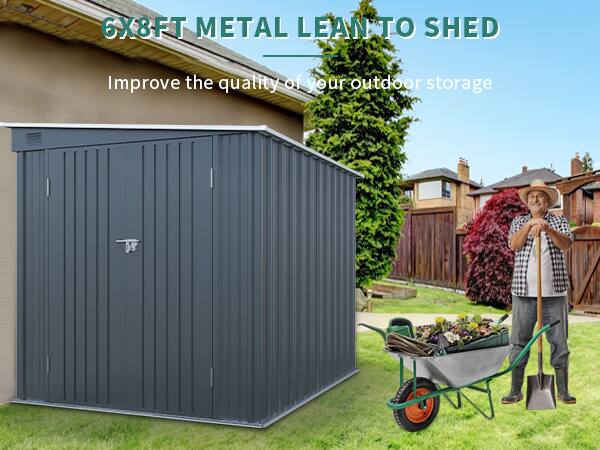 6X8FT METAL LEAN TO SHED  
Improve the quality of your outdoor storage