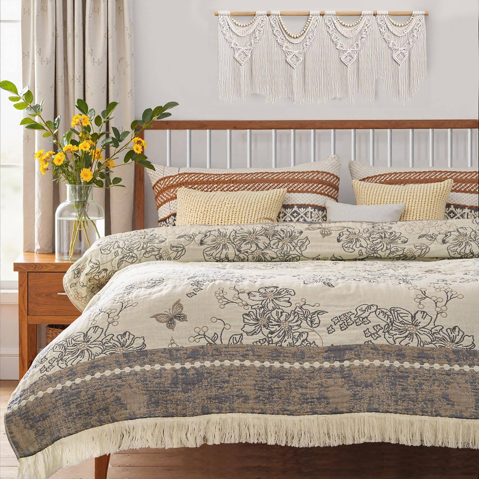 Butterfly Grey and White-60"x80"