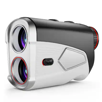 Front. MOVSSOU - Golf Rangefinder 1500 Yards 7X Magnification Laser Range Finder Golfing Rechargeable Range Finders - silver.
