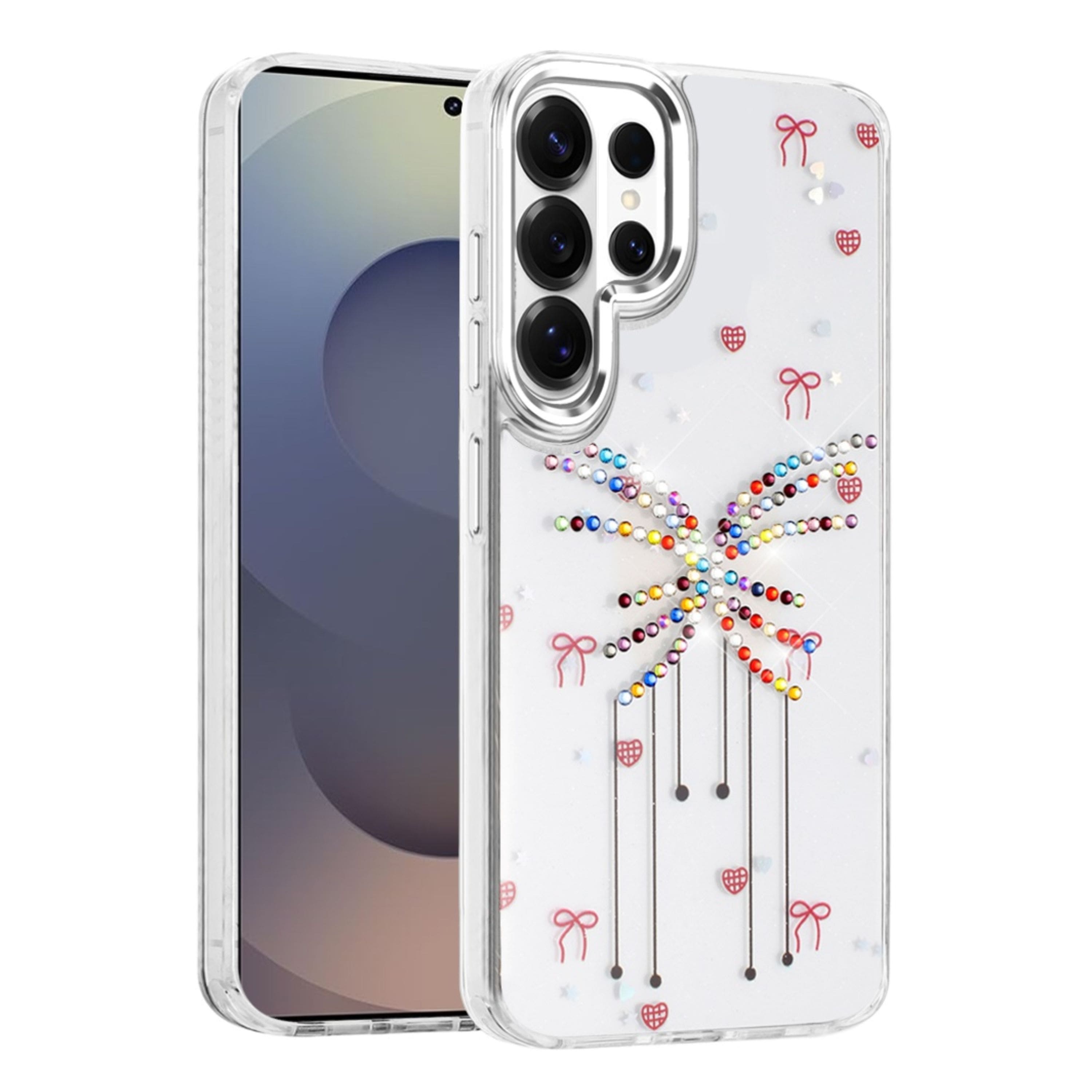 Kitcheniva - Colorful Epoxy Design Plastic Jewels With Tempered Glass For Samsung Galaxy S26 Ultra Bow - Multicolor price history on PriceWatchPro
