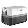 Front. Costway - 48 Quart Portable Electric Car Cooler Refrigerator Compressor Freezer for RVs Camping - White/Gray/Black.