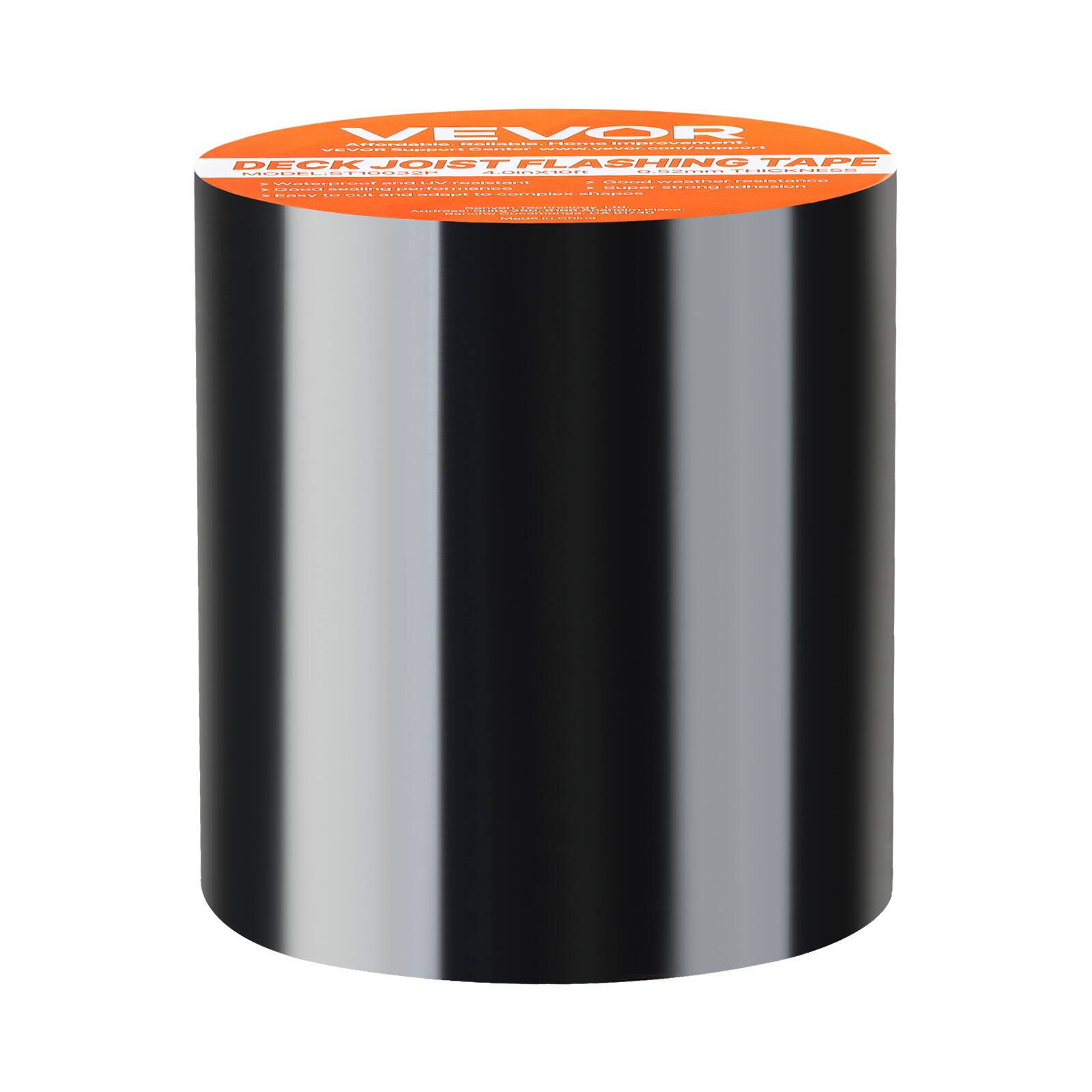 VEVOR  
DECK JOIST FLASHING TAPE  
Waterproof, UV-resistant, and easy to apply.  
100% Silicone Coating.  
www.vevor.com