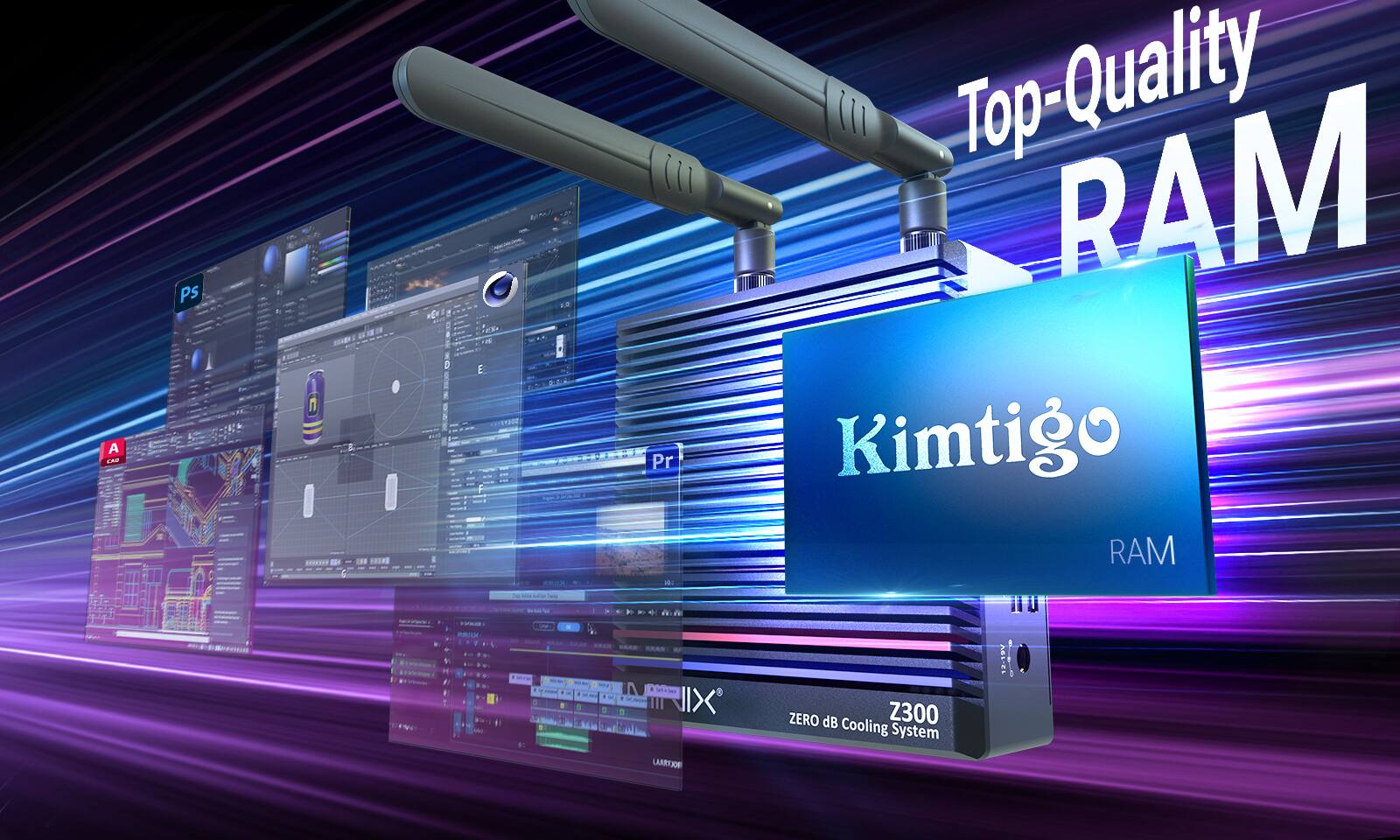 A ch Ps N 102022 E ER Pr . Top-Quality RAM Kimtigo S + X LAAREJOE ZERO dB Z300 Cooling System 12-19V