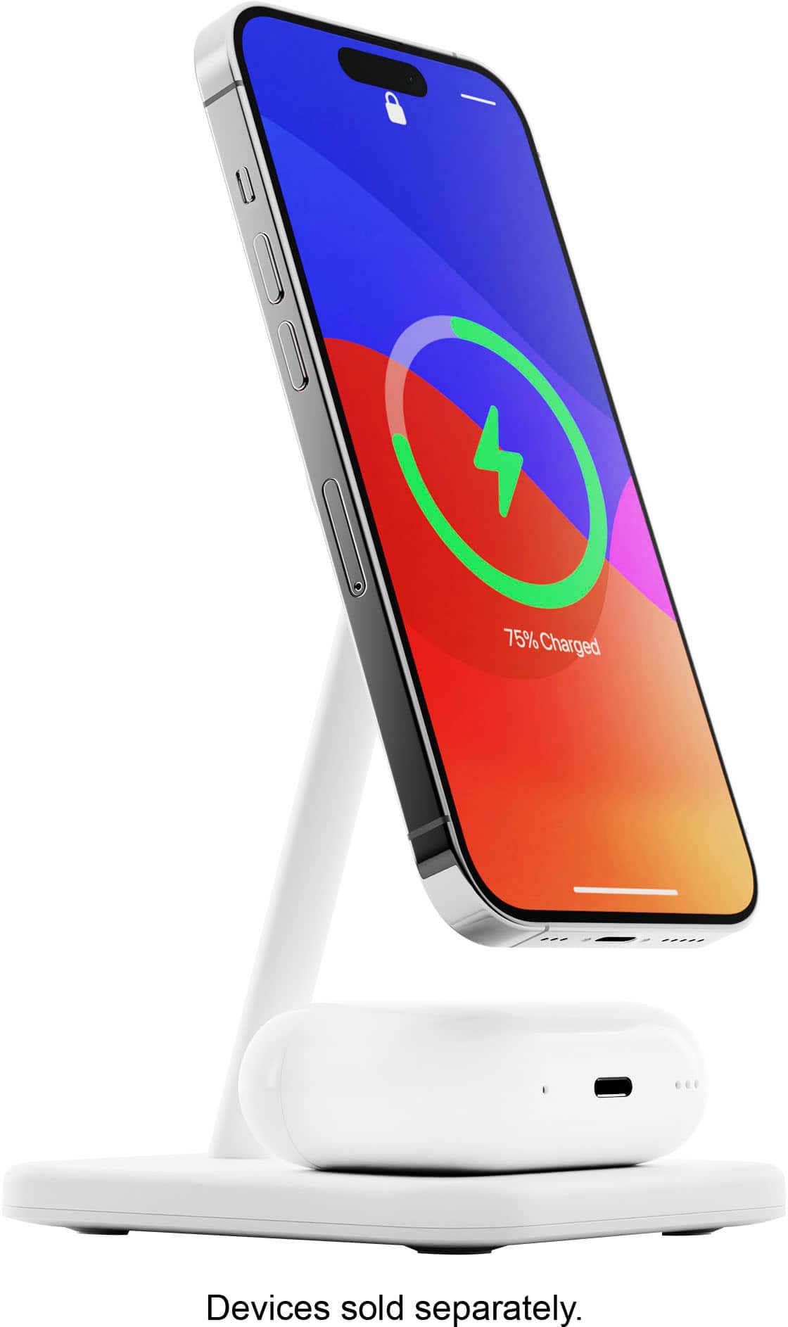 Twelve South - HiRise2 Deluxe AMR Wireless Charger - White - Front_Zoom
