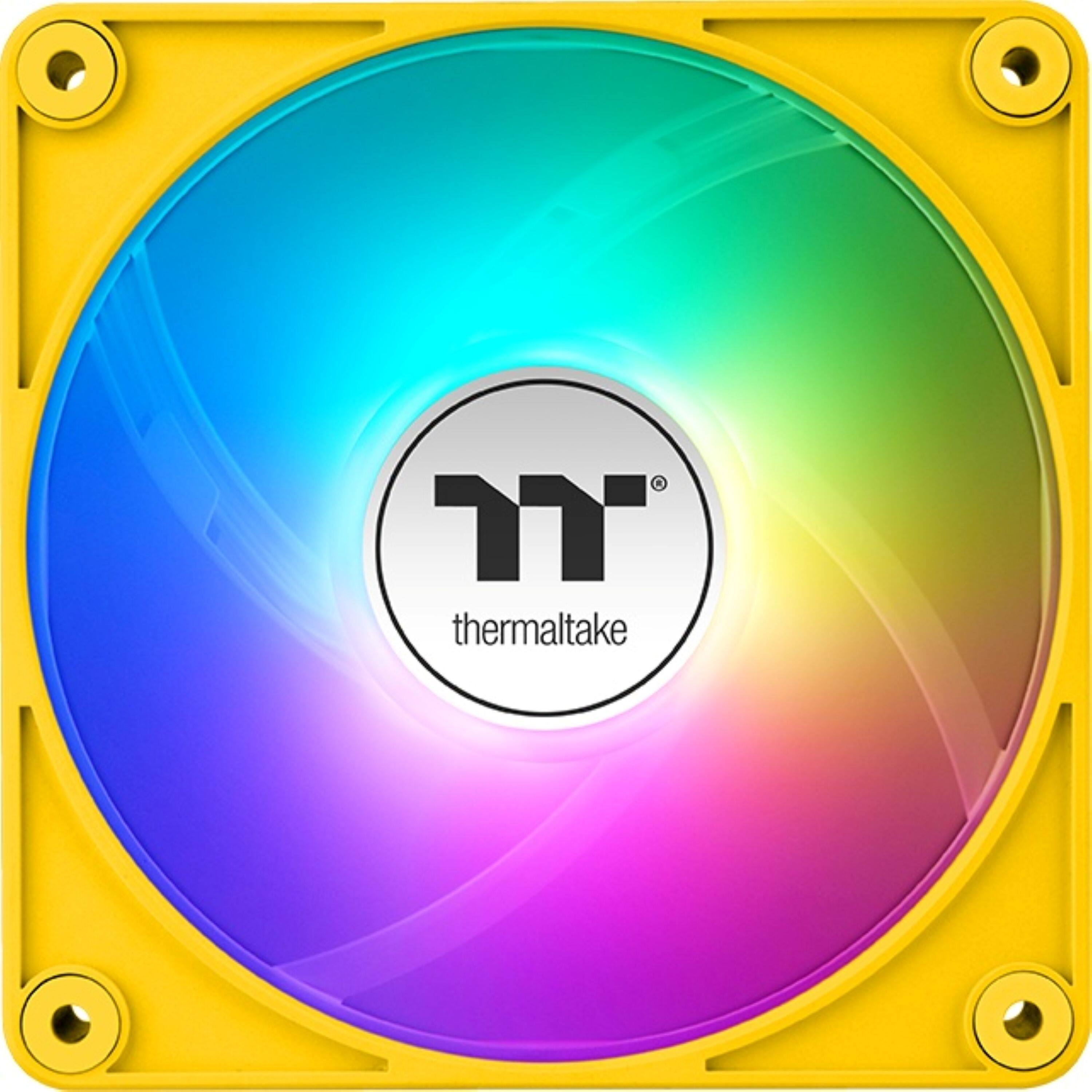 Angle. Thermaltake - CT120 EX ARGB Sync 120mm Computer Case Cooling Fan (3-Pack) - Bumblebee.