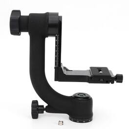 Stock Preferred - 360° Heavy Duty Metal Gimbal Tripod Head with Quick Release Plate - Black