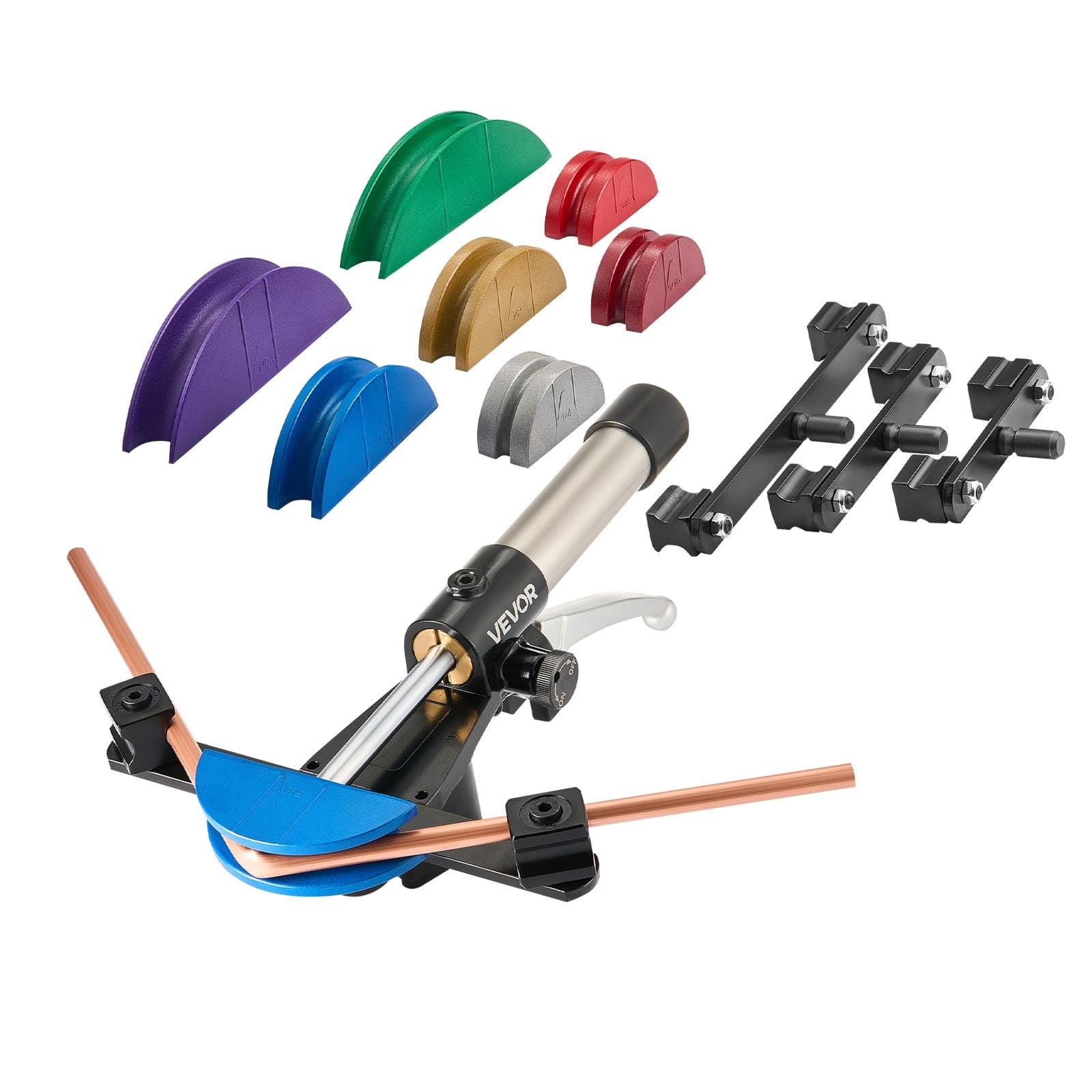 VEVOR - Hydraulic Tubing Bender Kit, 1/4 to 7/8 Inch, Copper Tube Pipe Bender, HVAC Bending Tool Set, 90° Bend,with 7 Color Dies - Black price history on PriceWatchPro