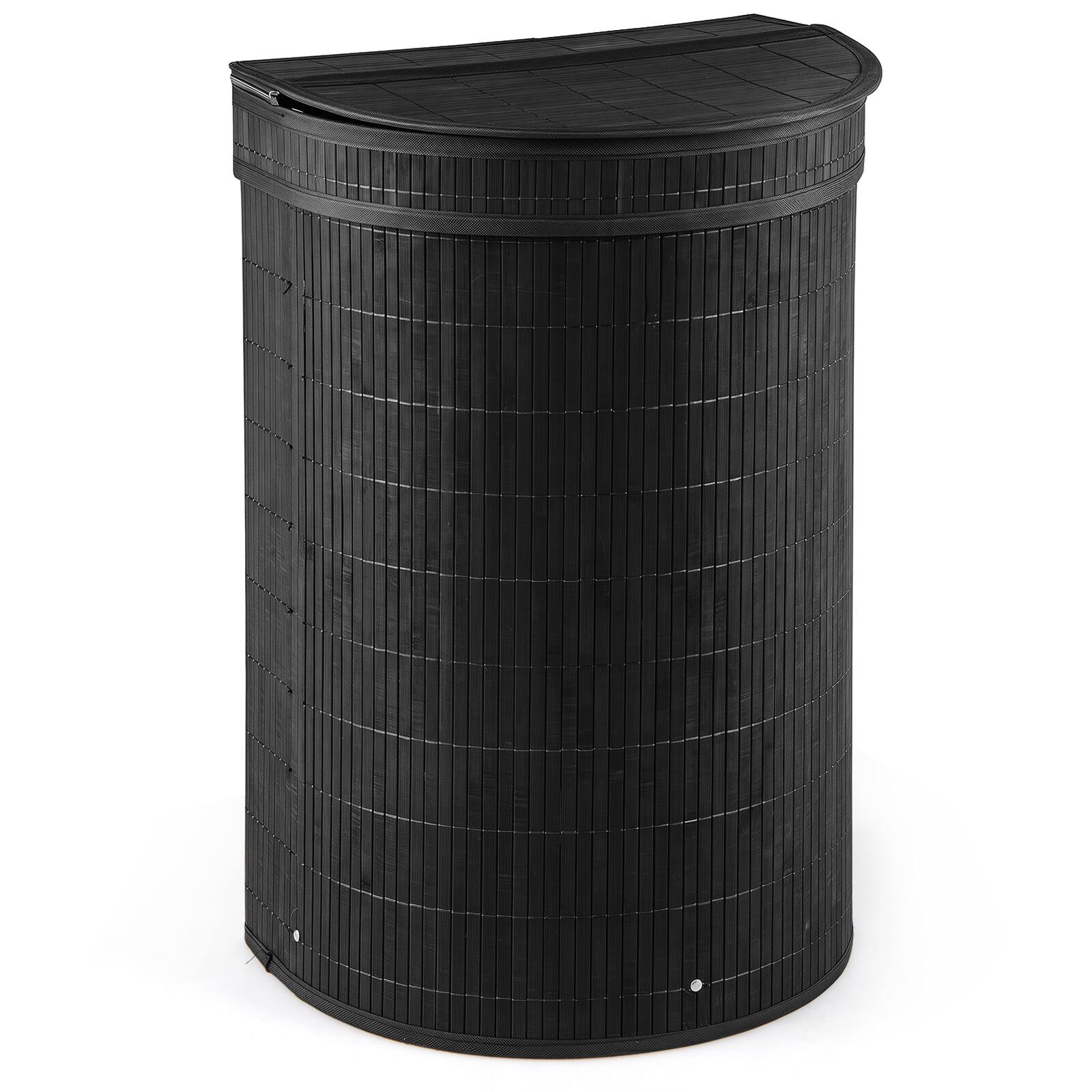 Alt View 9. Costway - Costway 16 Gal Capacity Clothes Hamper with Removable Liner, Metal Frame, Zippered Lid - Black.